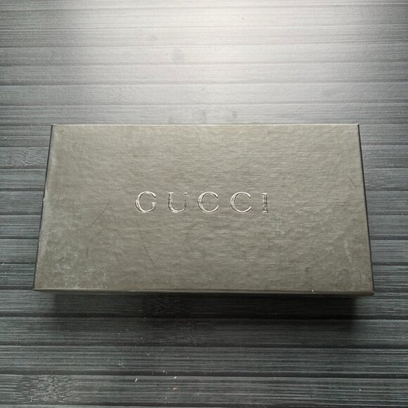 Gucci Wallet Canvas Leather Navy Round Zip Long Wallet Authentic|Used - Picture 4 of 4